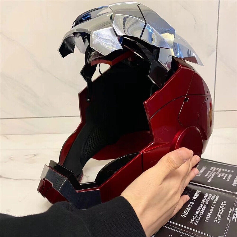 US In Stock: Iron Man Mark 5 Helmet 1/1 Wearable Voice Touch Remote Control Mask