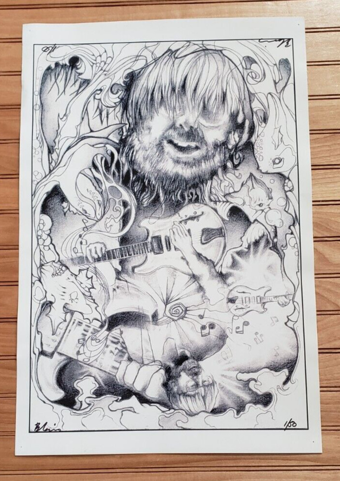 Trey Anastasio pencil/chalk Poster signed Blais LE: 1/50 (can’t find anywhere)