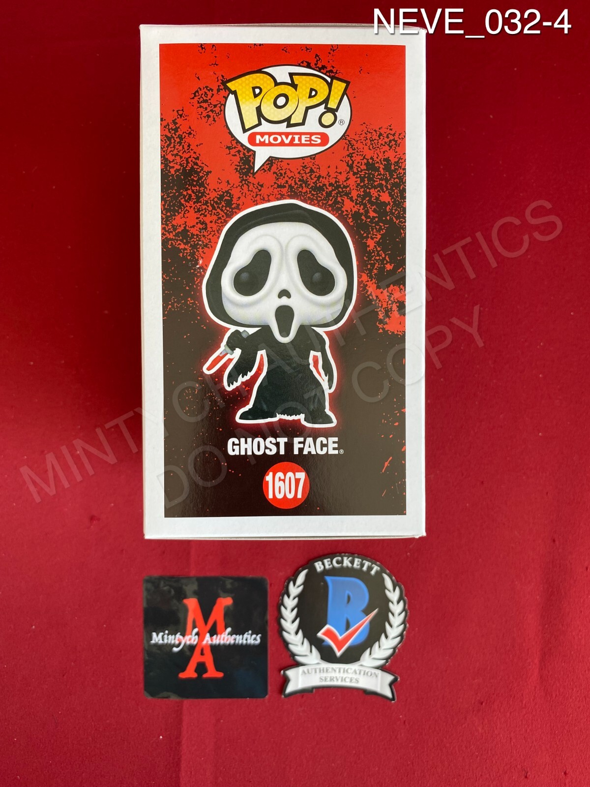 Neve Campbell autographed signed Ghost Face Funko Pop #1607 Scream Beckett COA