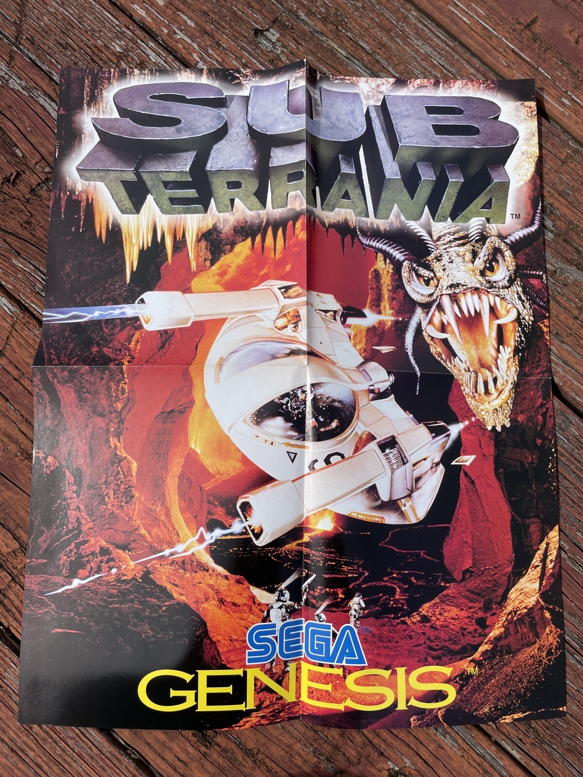 Subterrania Sega Genesis Two Sided Folded Poster 21″ x 16.5″