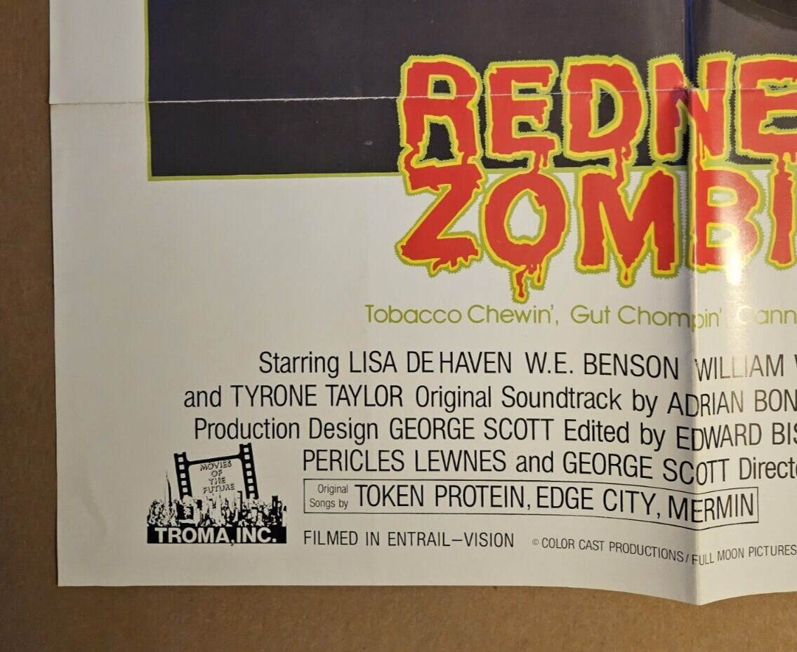 💀 REDNECK ZOMBIES 1989 27½” x 41½” 1-sheet poster SS Troma trash hick zombies💀