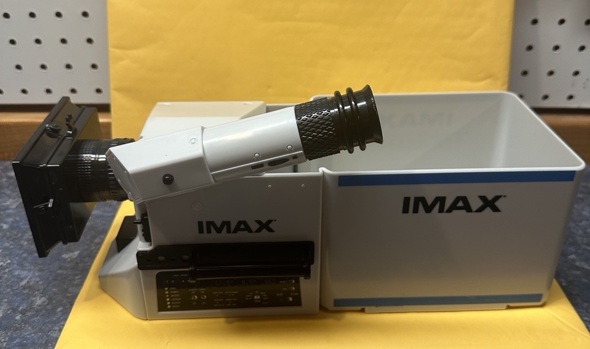 The Odyssey IMAX Film Camera Popcorn Bucket In Hand Brand New