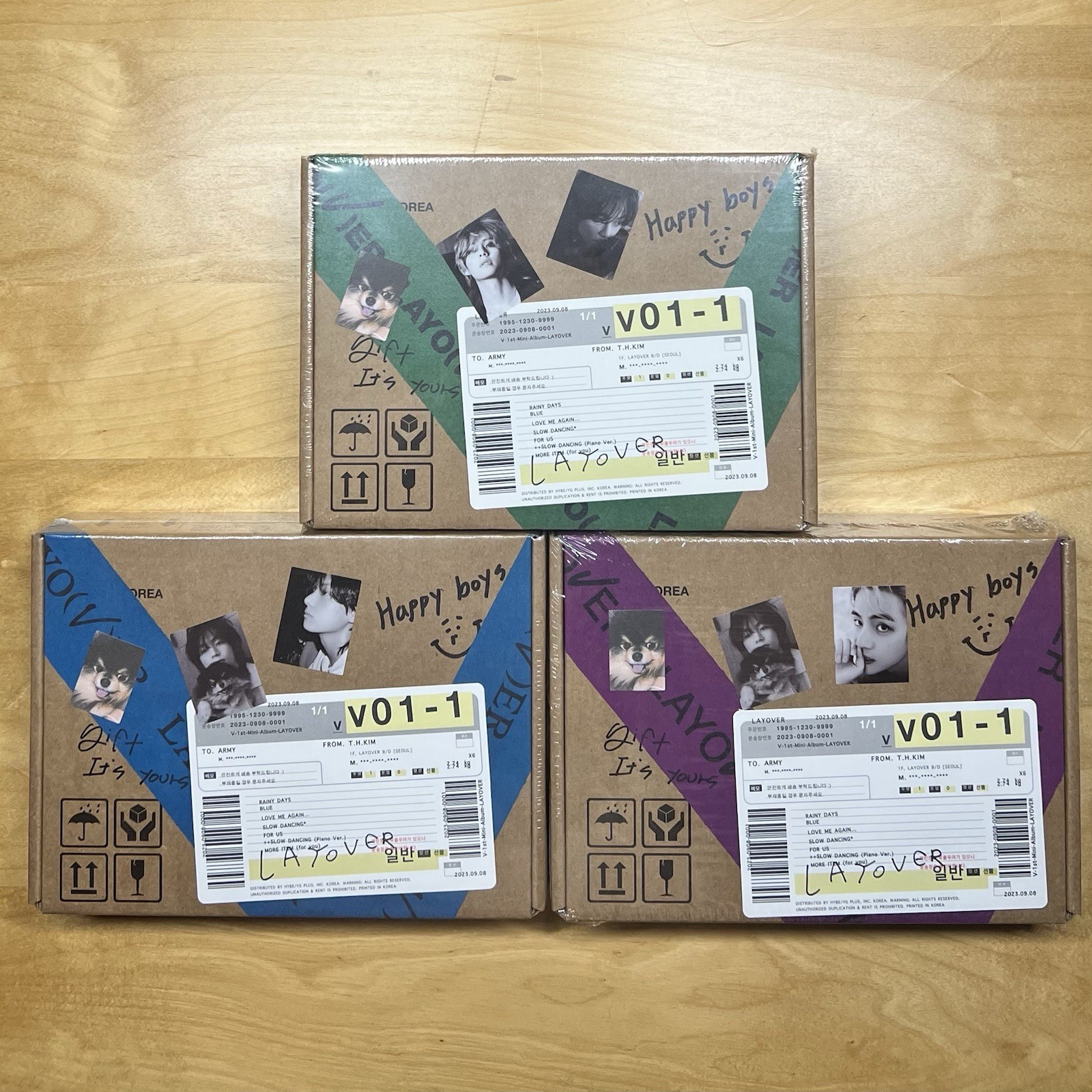 SEALED NEW – BTS V Taehyung Layover Album set All Versions