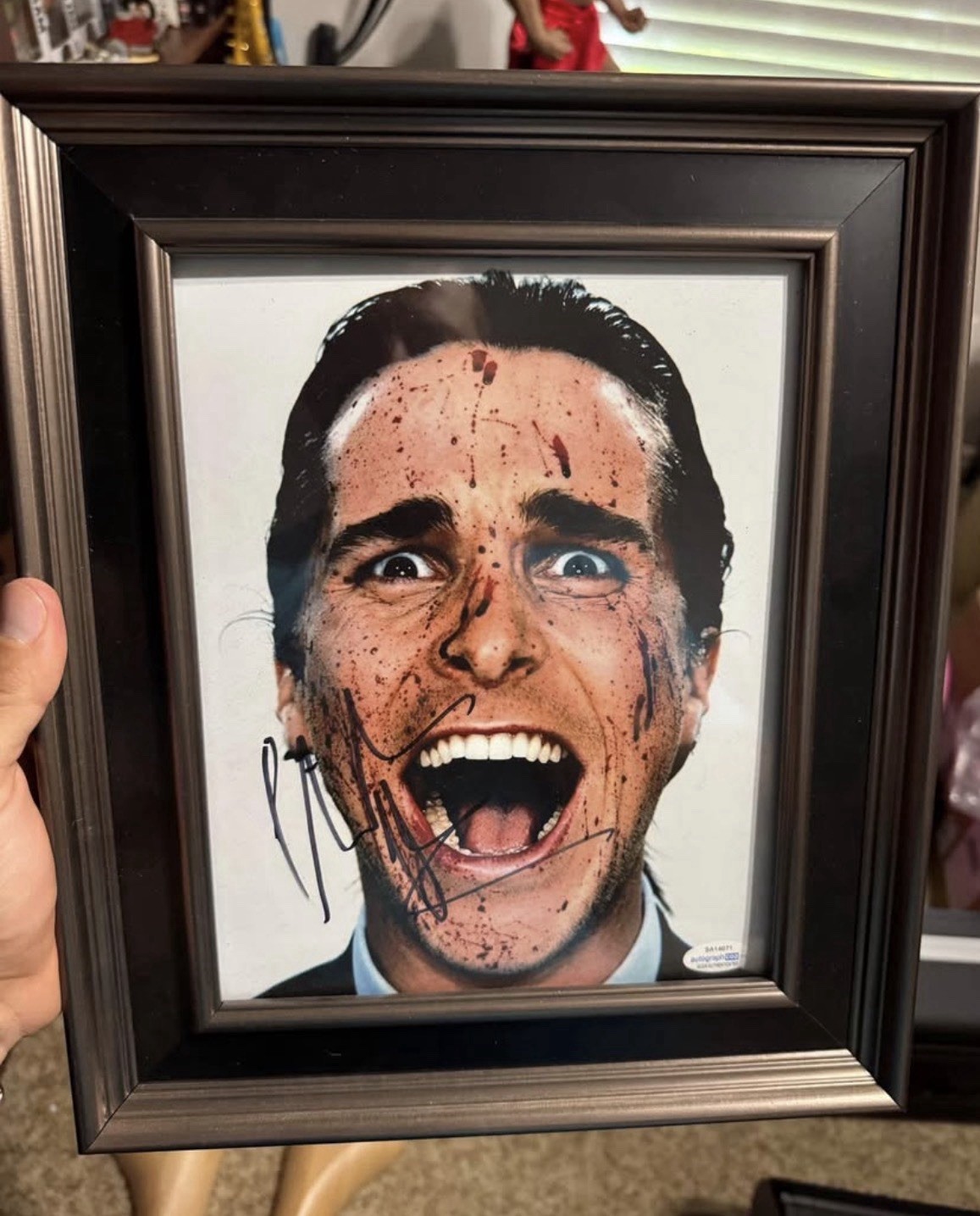 Christian Bale Signed 8x10American Psycho Patrick Bateman COA