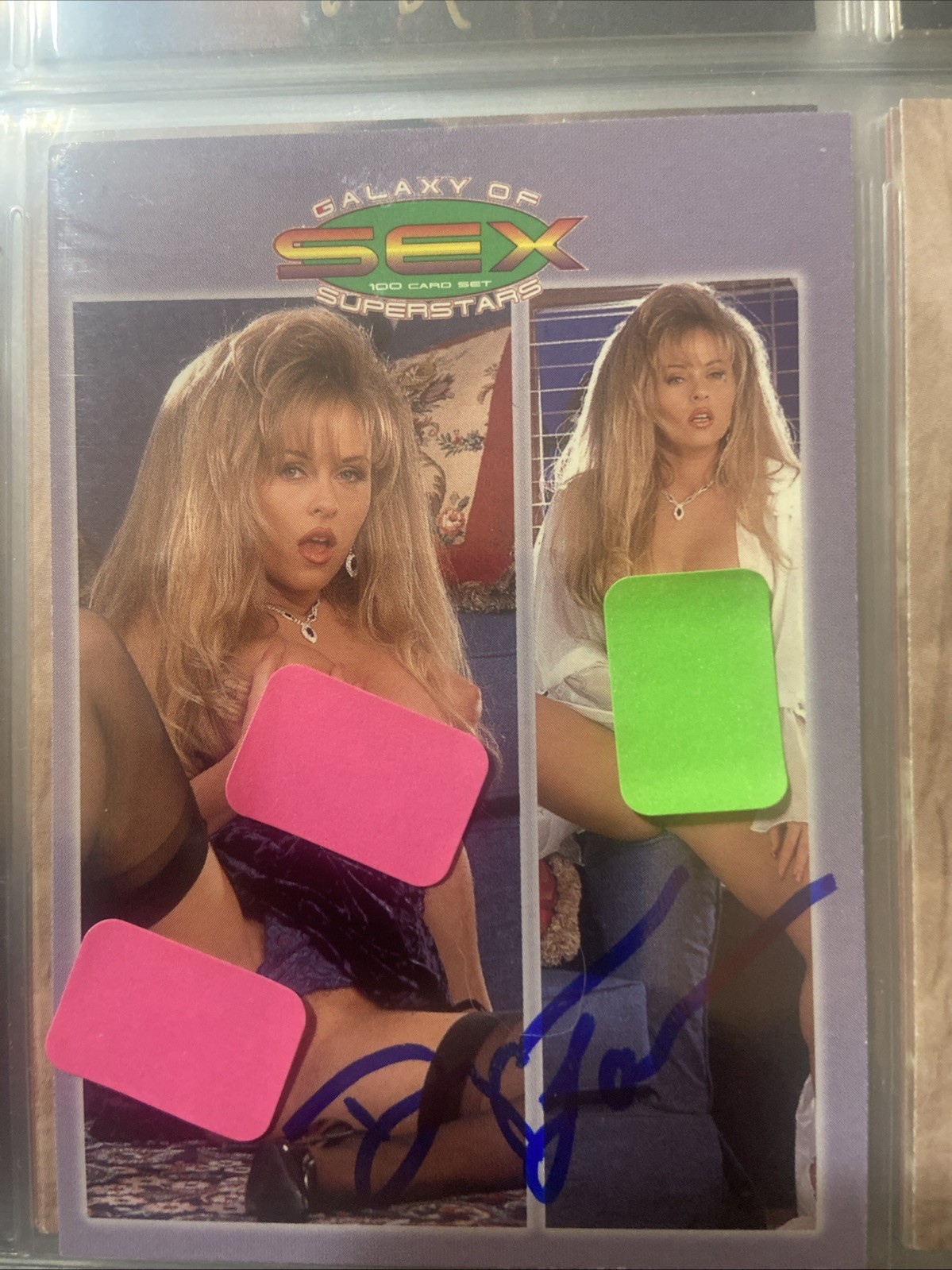 Dyanna Lauren Signed 1997 Galaxy Of Sex Card #88 Porn Star Legend Autograph Hot