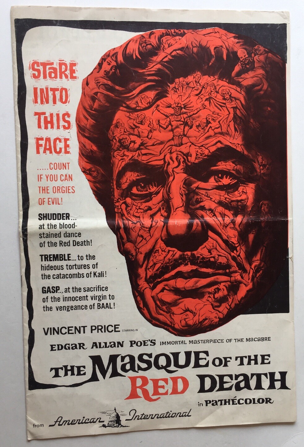 1964 The Masque Of The Red Death Movie Pressbook Vincent Price
