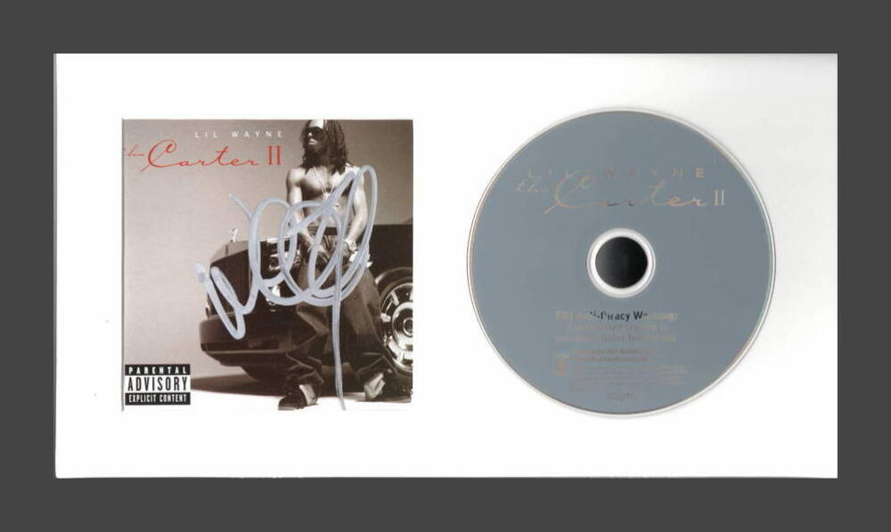 LIL WAYNE SIGNED AUTOGRAPH THA CARTER 2 FRAMED CD DISPLAY – READY TO HANG! JSA
