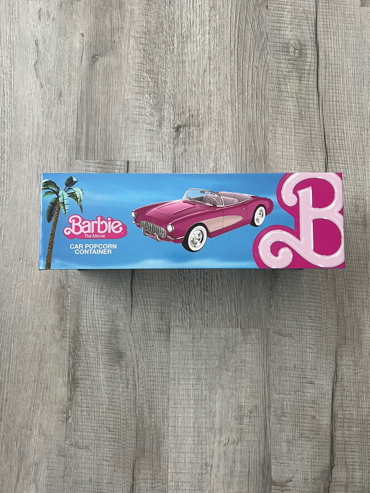 Barbie The Movie Collectible Pink Corvette Convertible Popcorn Container AMC