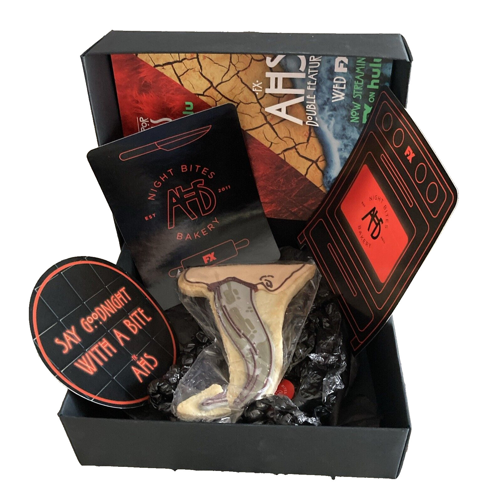 AHS American Horror Story Night Bites Bakery Collectors Cookie & Stickers *Read*