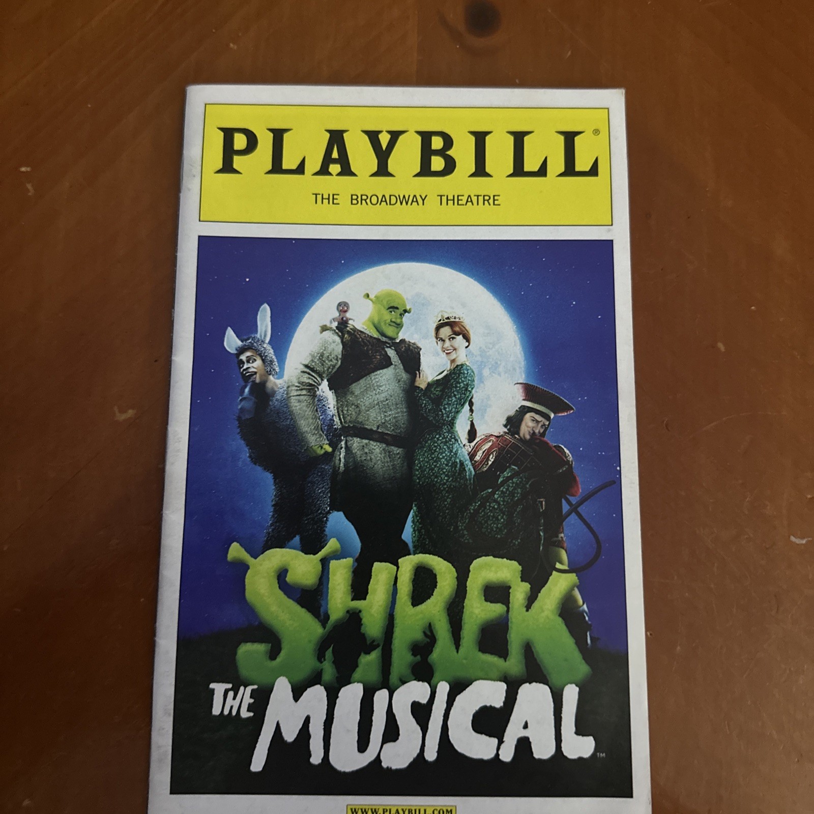 Shrek The Musical Rare Signed Autographed Playbill Christopher Sieber