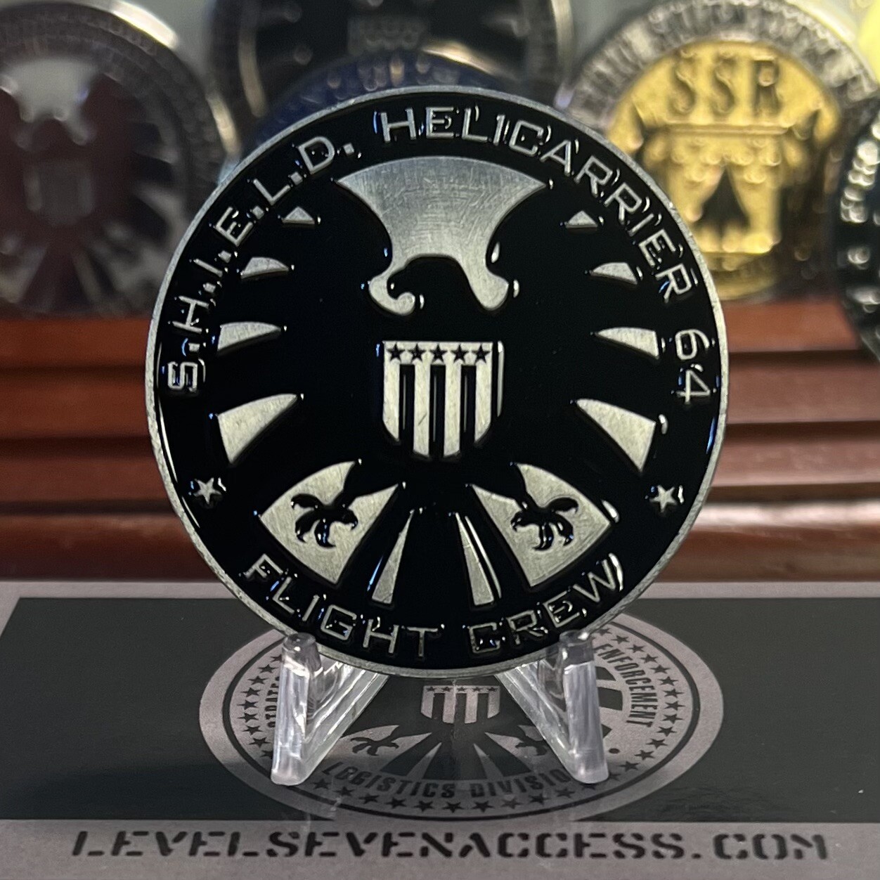 RARE HELICARRIER FLIGHT CREW CHALLENGE COIN SHIELD AVENGERS NICK FURY MARVEL