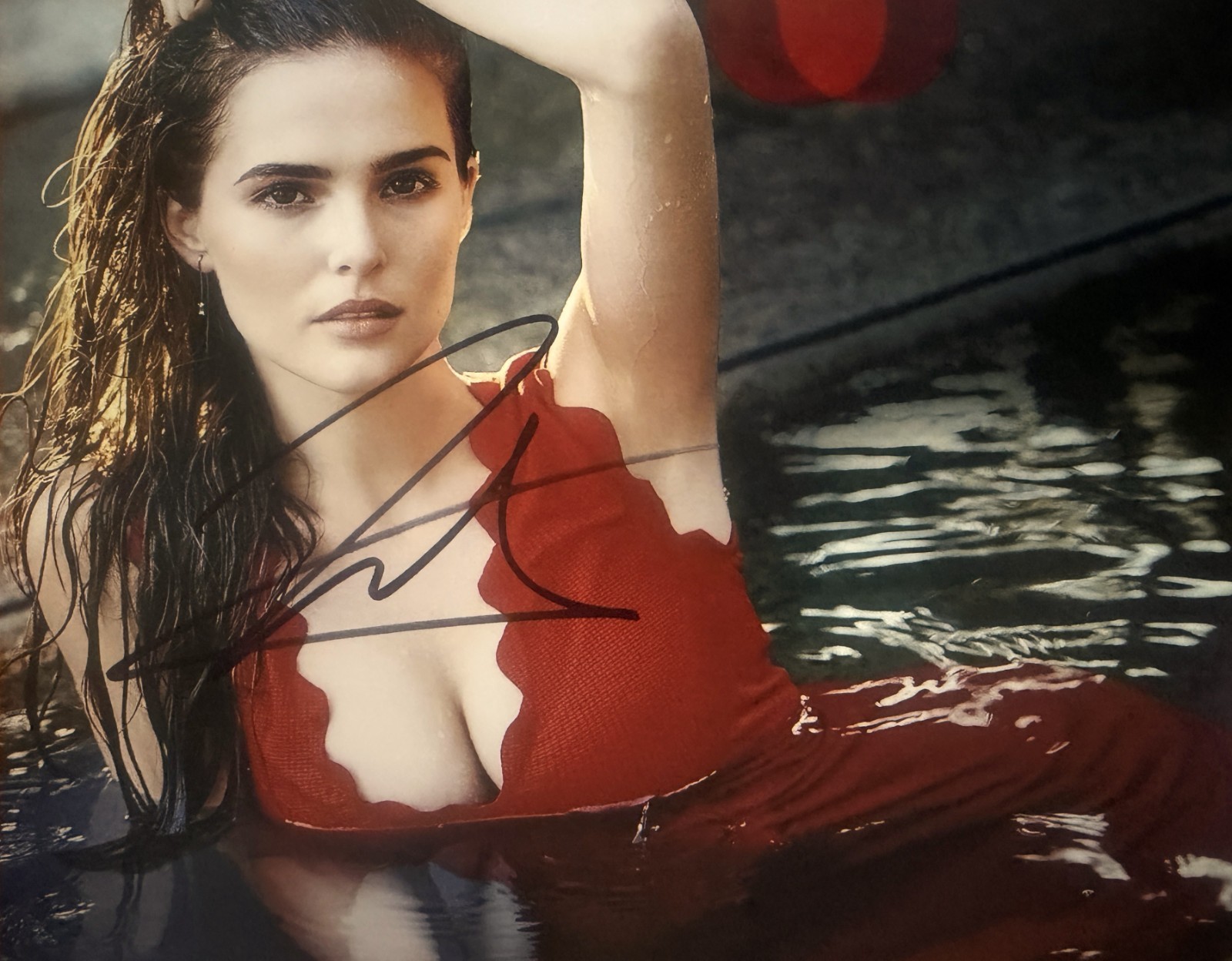 Zoey Deutch The Suite Life signed 8×10 photo read description
