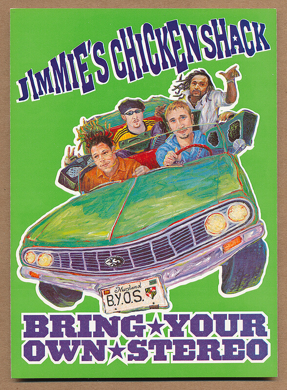 Jimmie’s Chicken Shack – Bring Your Own Stereo RARE promo sticker / postcard ’99