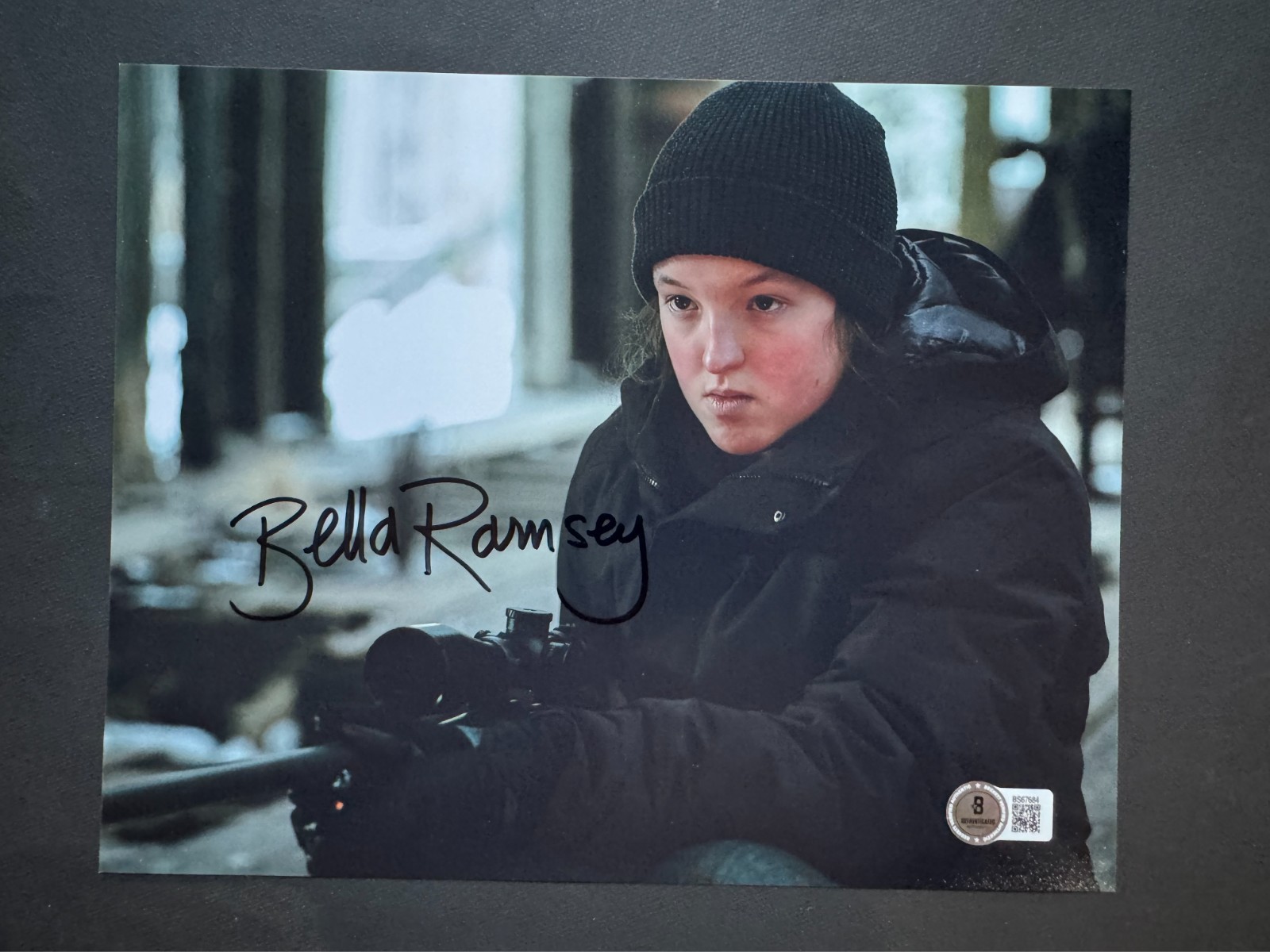 Bella Ramsey Rare! autographed signed Last of Us 8×10 photo Beckett BAS coa