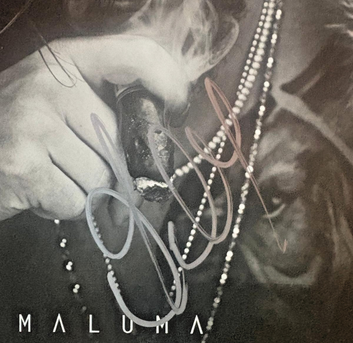 MALUMA SIGNED AUTOGRAPH F.A.M.E. VINYL ALBUM COVER REGGAETON COLOMBIA RARE JSA A