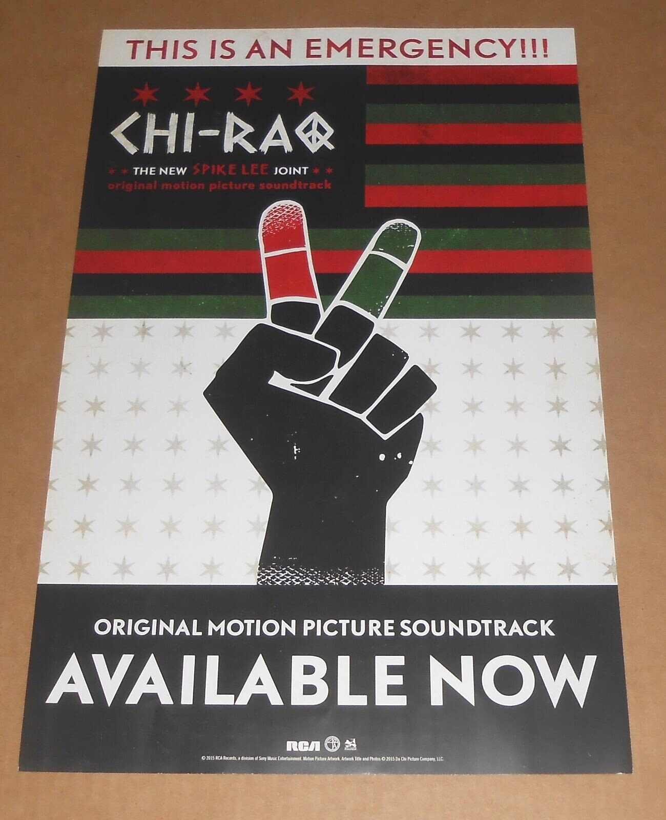 Chi-Raq This is an Emergency!!! Movie Soundtrack Poster 2015 Promo 11×17 (Peace)