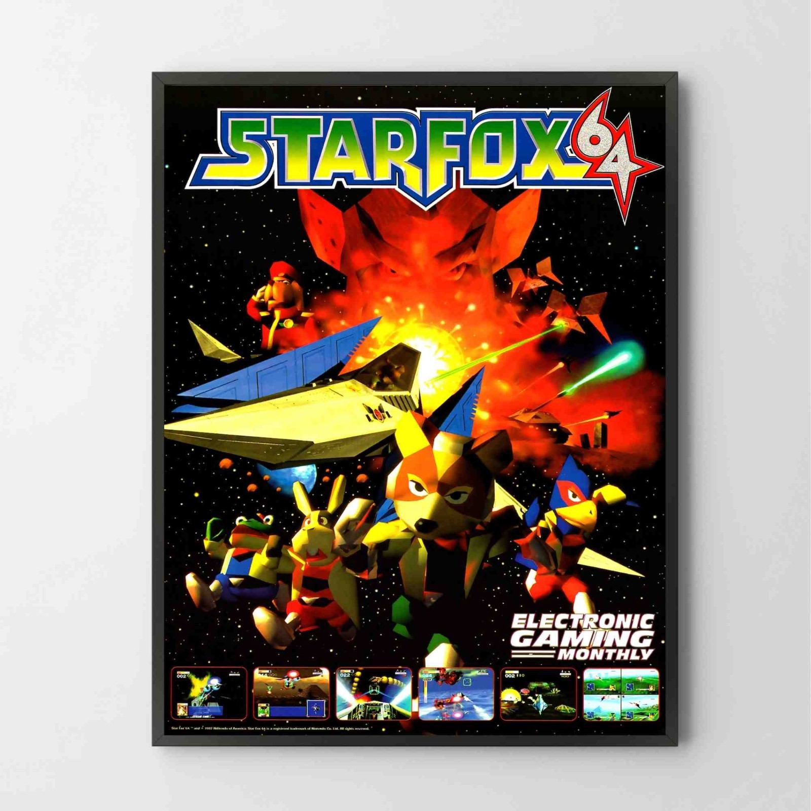 Poster Star Fox 64 Nintendo 64 N64 Glossy Unframed Poster Print G2276