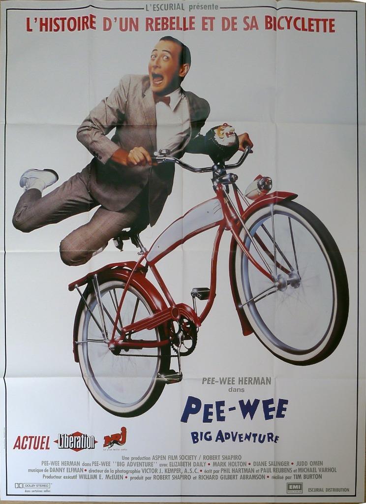 PEE WEE’S BIG ADVENTURE – BURTON / BICYCLE – ORIGINAL LARGE FRENCH MOVIE POSTER