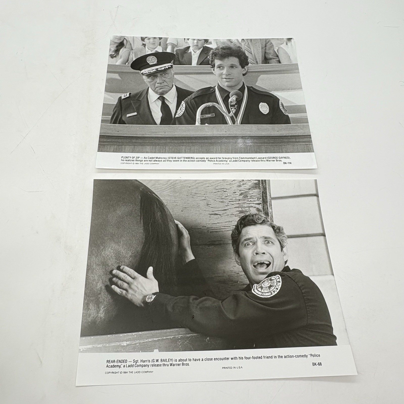 POLICE ACADEMY Movie Lobby Card Lot of 15 Pictures With Binder & Character Bios