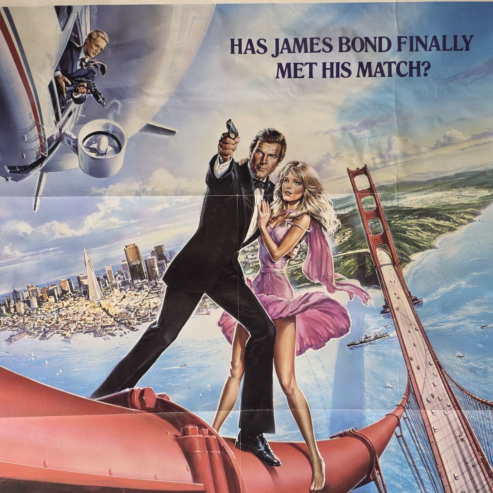 Original 1985 A VIEW TO A KILL (1985) One Sheet Movie Poster 27X41 Inches Rolled