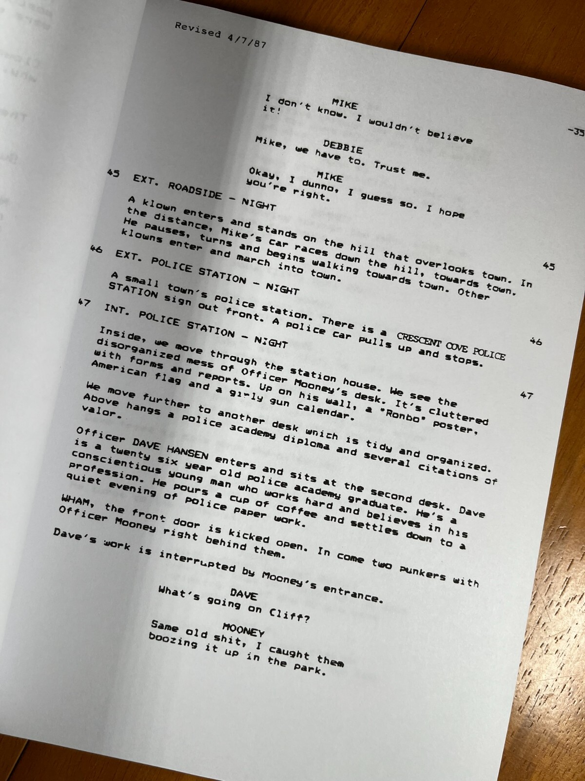 Killer Klowns From Outer Space Script Signed- Autograph Reprints- 107 Pages