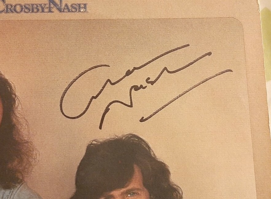Graham Nash signed autographed Whistling Down The Wire vinyl record Beckett COA