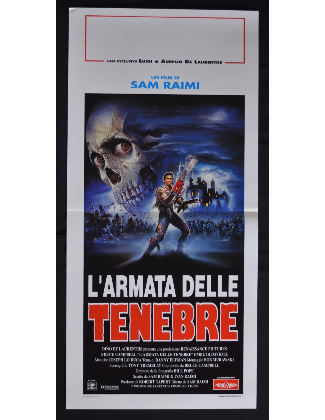 Original Poster L’ARMATA DELLE TENEBRE Sam Raimi 1st Edition 1993 Zombies B28