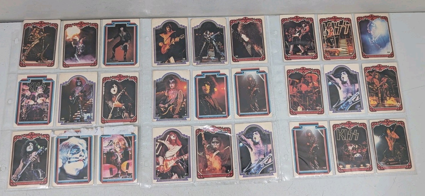 Vintage 1978 Kiss Army Aucoin Trading Card Collection Lot Memorabilia Rare