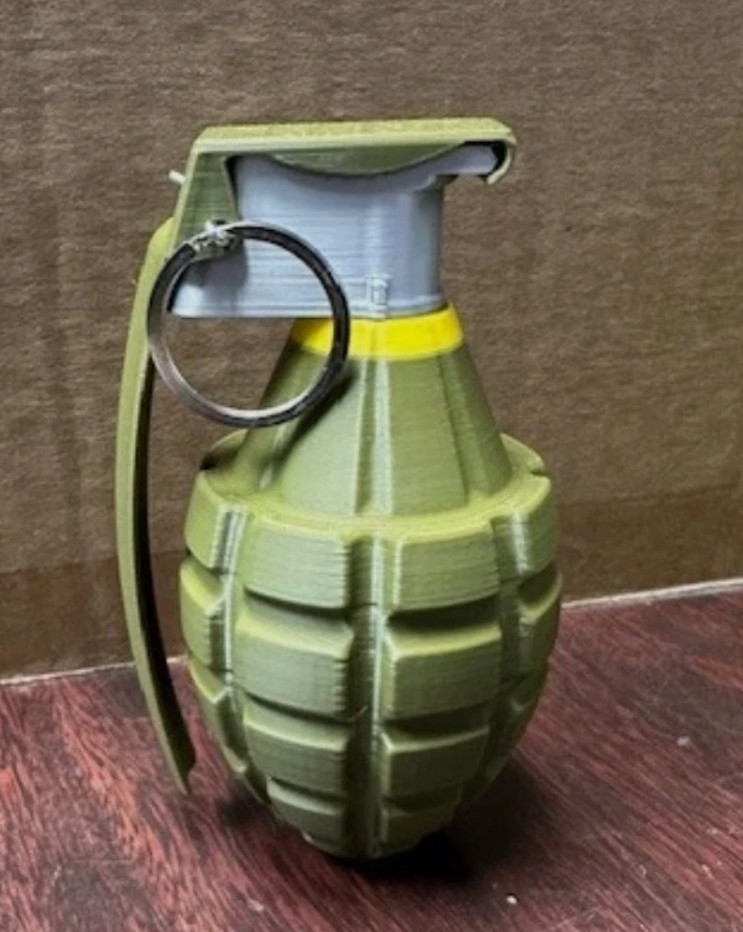 FAKE WW2 US Mk2 Pineapple Grenade 3D Printed Plastic Replica Educational Cosplay