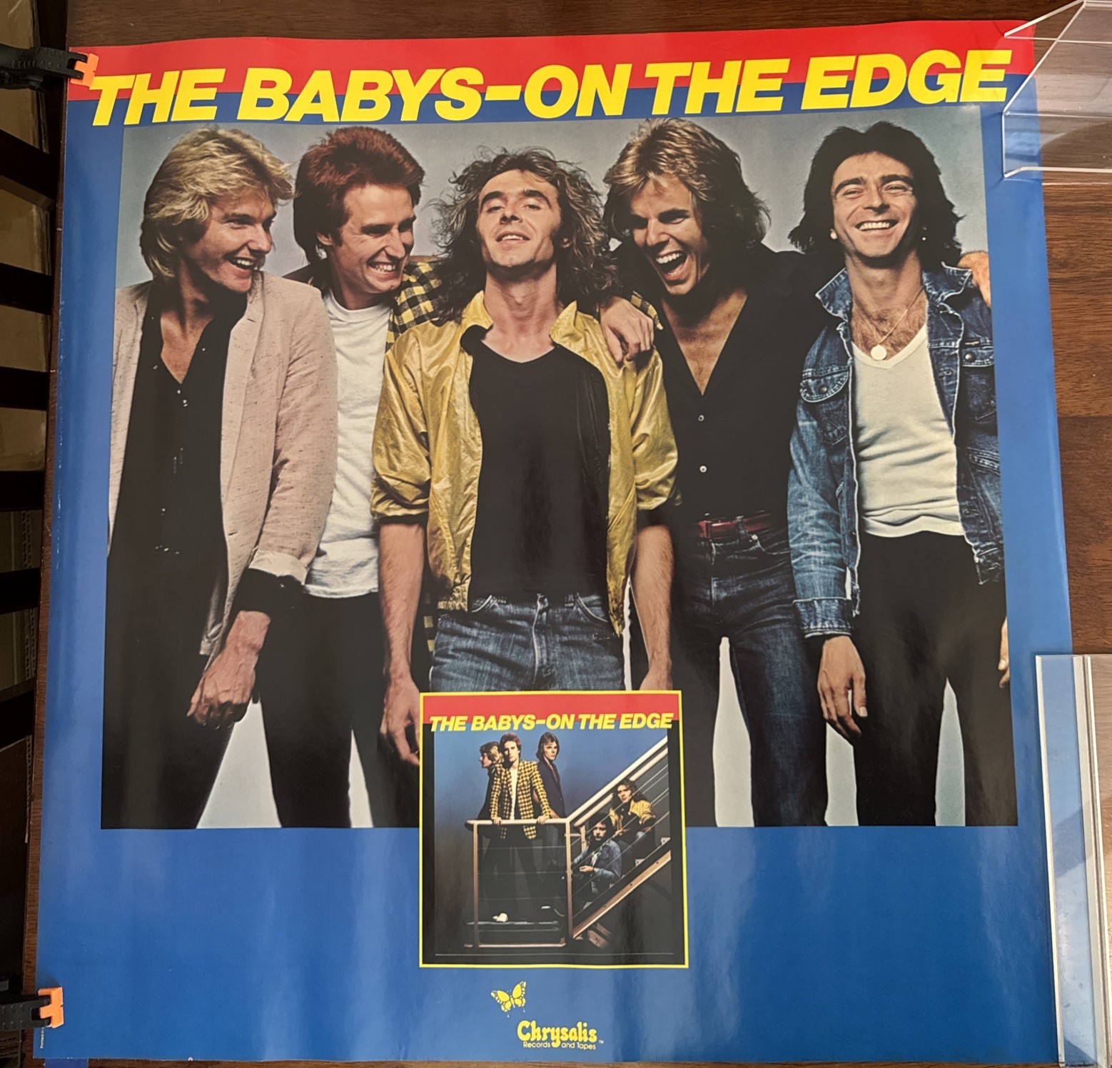 The Babys On The Edge Promo Poster 1980 Chrysalis Records 23×23 Original