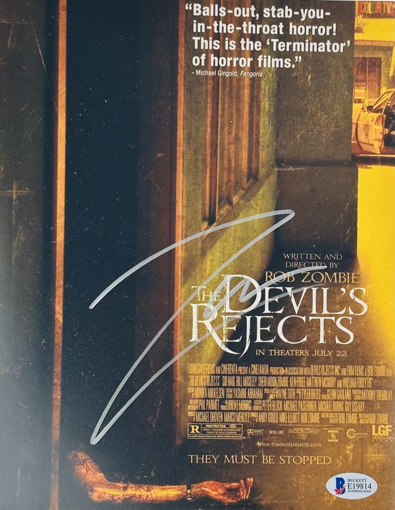 ROB ZOMBIE SIGNED THE DEVILS REJECT 8X10 PHOTO HORROR AUTOGRAPH BAS 814