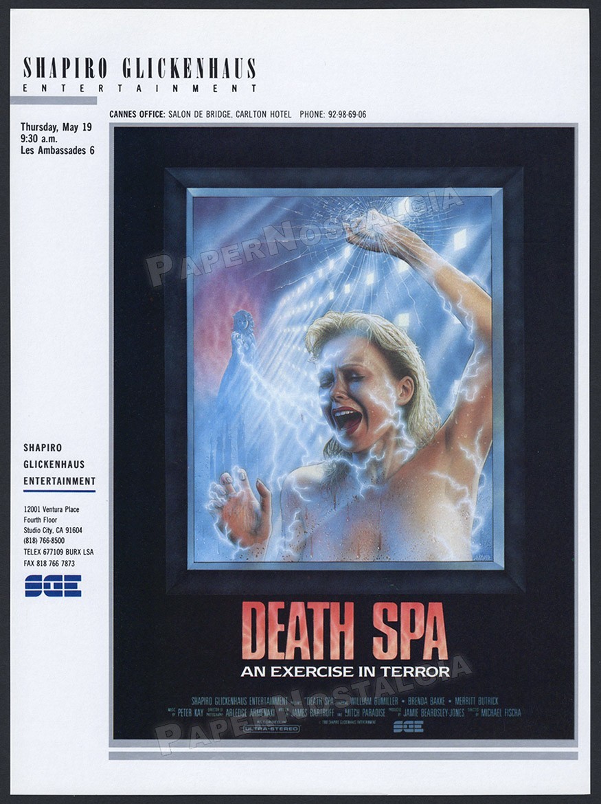 DEATH SPA – Original 1988 Trade AD / ADVERT – Brenda Bakke – Cult Horror