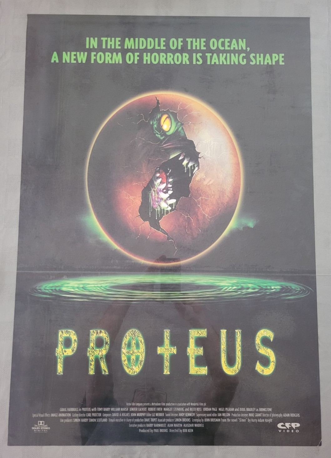 Proteus 1992 Movie Poster 24×35.5 Craig Fairbrass Toni Barry Horror Sci-fi