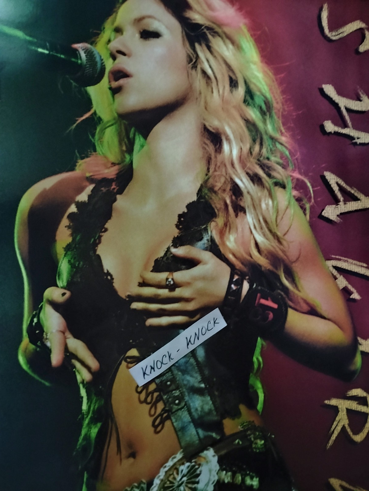 Poster: Original 2001 SHAKIRA- In Concert from UK (24 x 34) FIFA Halftime Artis