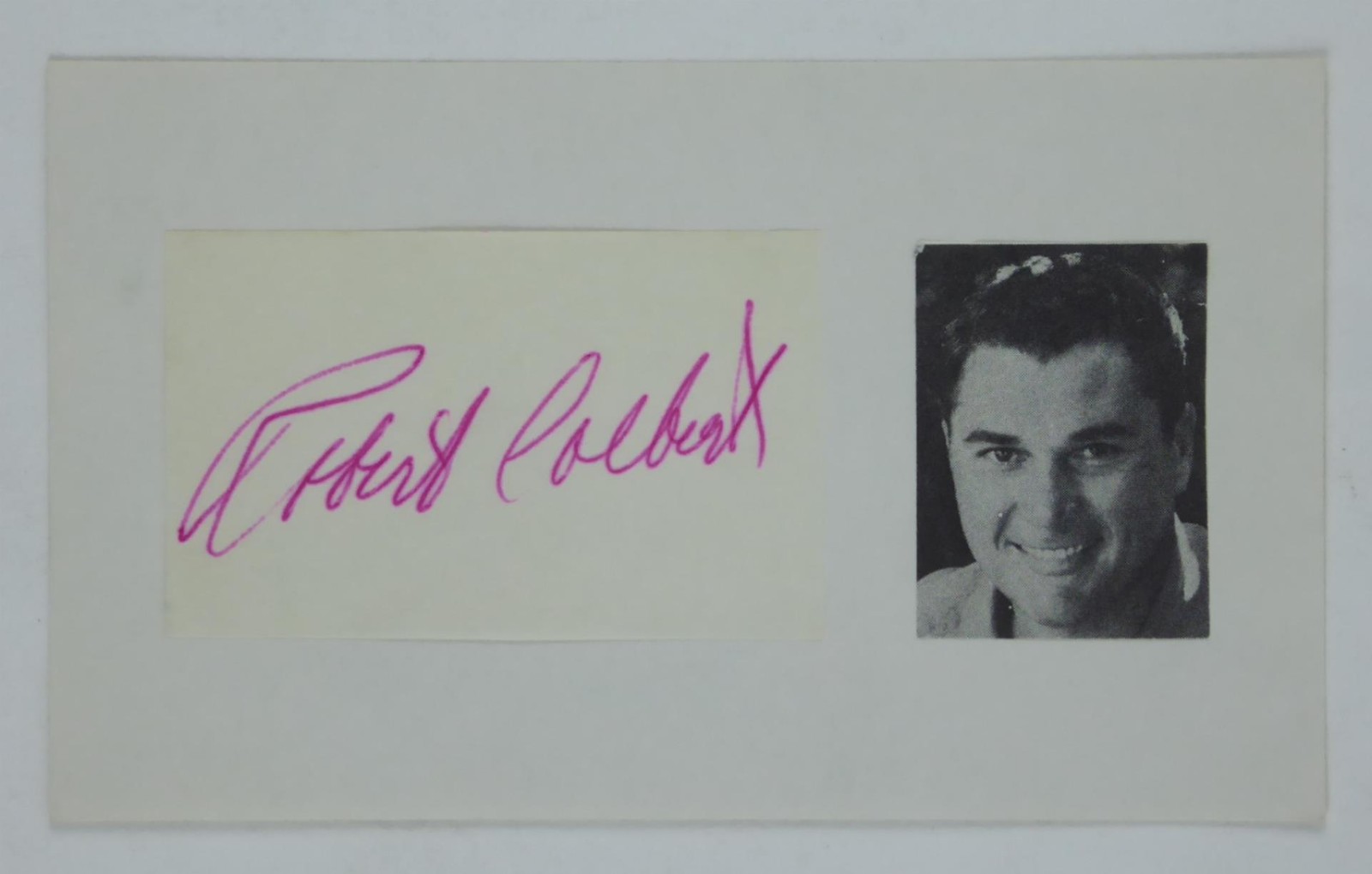 Robert Colbert Hand Signed 2.5×1.5 Cut On Index Card TV Series The Time Tunnel