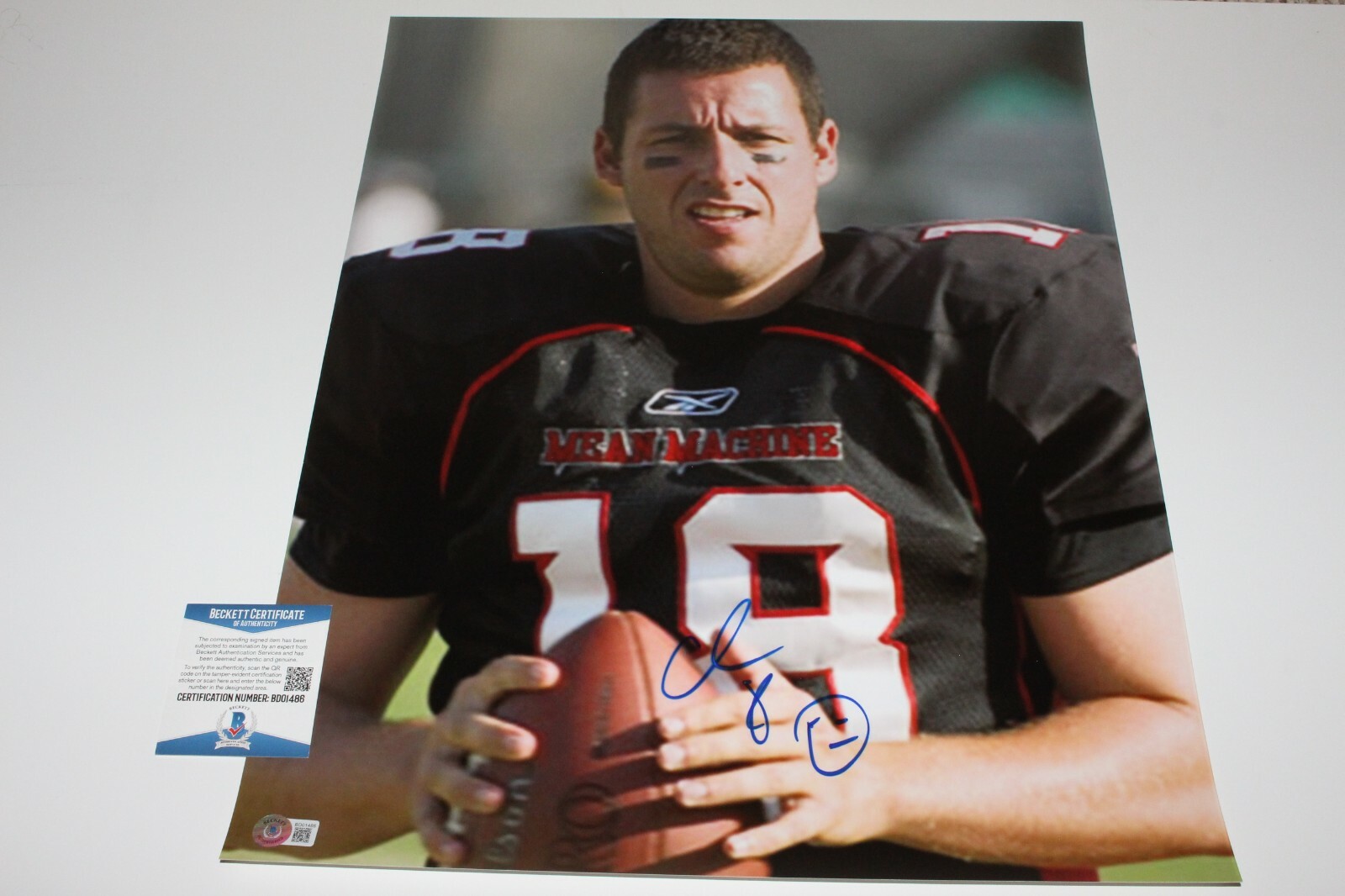 ADAM SANDLER SIGNED ‘THE LONGEST YARD’ 16×20 MOVIE PHOTO BECKETT COA PAUL CREWE