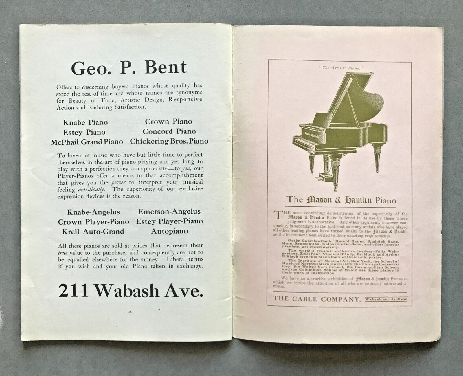 Pair of Theater Programs 1905 – 1908 Apollo Musical Club Chicago