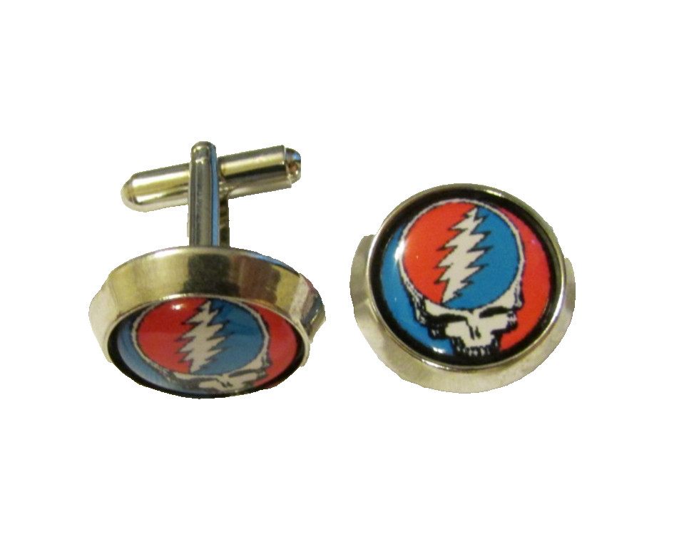 Grateful Dead Cuff Links, Grateful Dead logo cufflinks, Dead cuff links