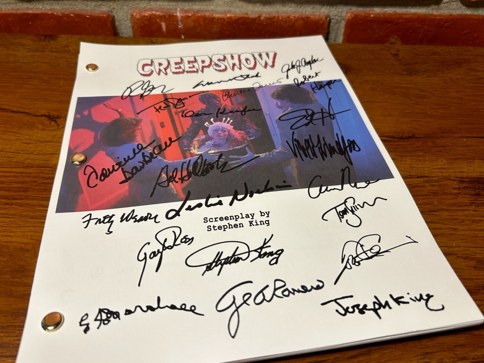 CREEPSHOW (1982) Movie Screenplay Script — Full Cast Autograph REPRODUCTION