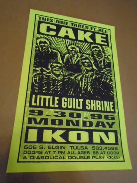RARE PROMO Cake ’96 Fashion Nugget tour CONCERT flyer POSTER Little Guilt Shrine