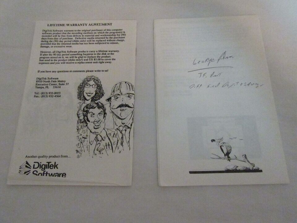 2 Vintage Digitek Software Instructions Wallstreet Game Manual 1989 Big Business