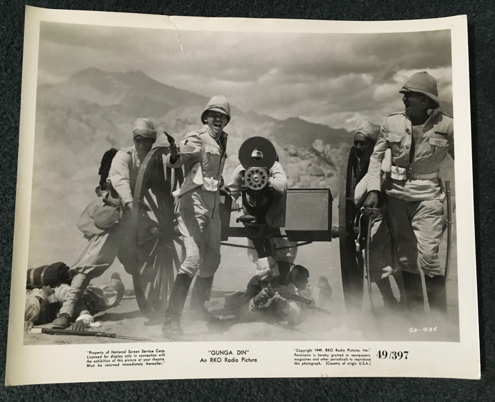GUNGA DIN 1949R ORIGINAL 8×10 STILL PHOTO! CARY GRANT & VICTOR McLAGLEN CLASSIC!