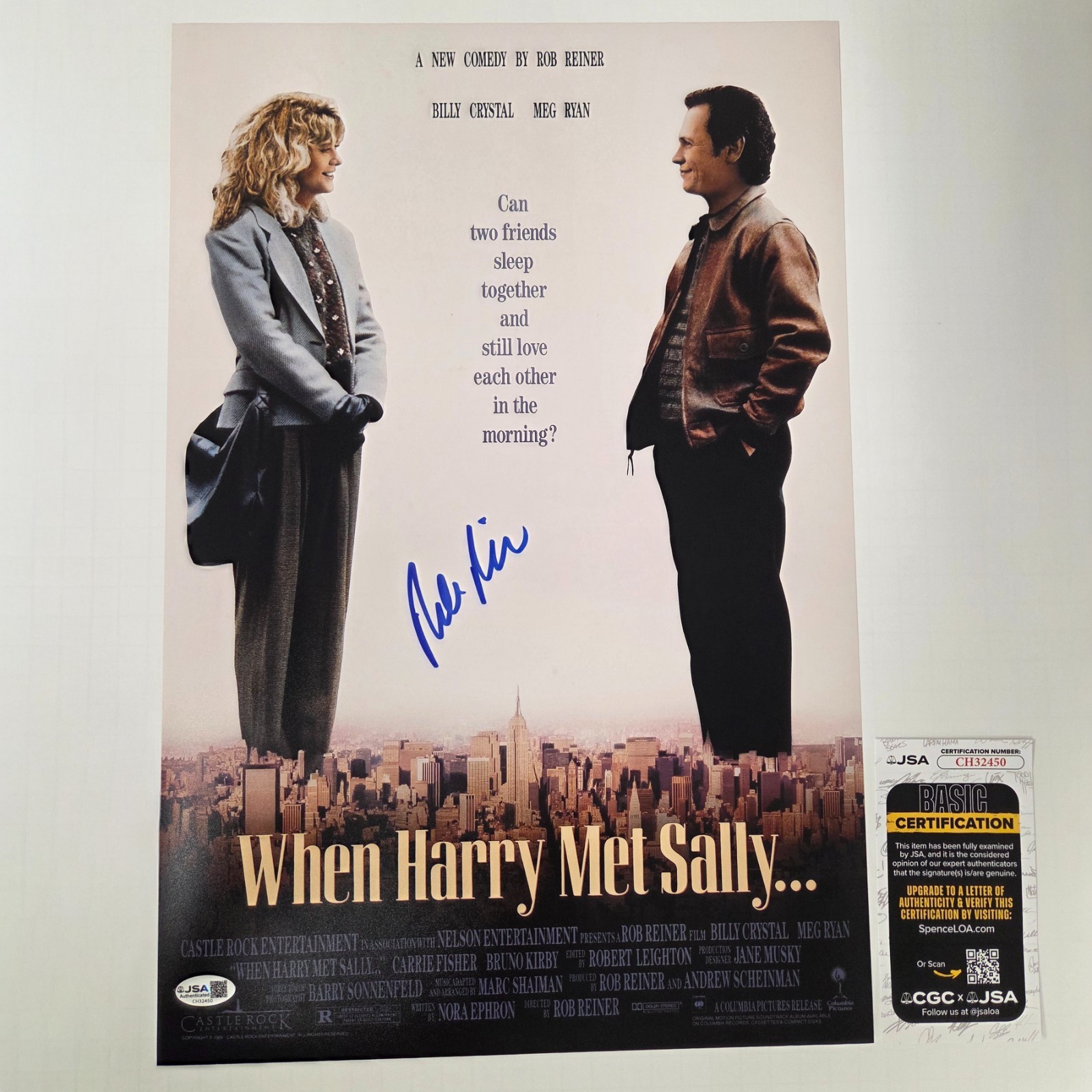 ROB REINER Authentic Hand-signed “WHEN HARRY MET SALLY” 12×18 Photo (JSA COA)