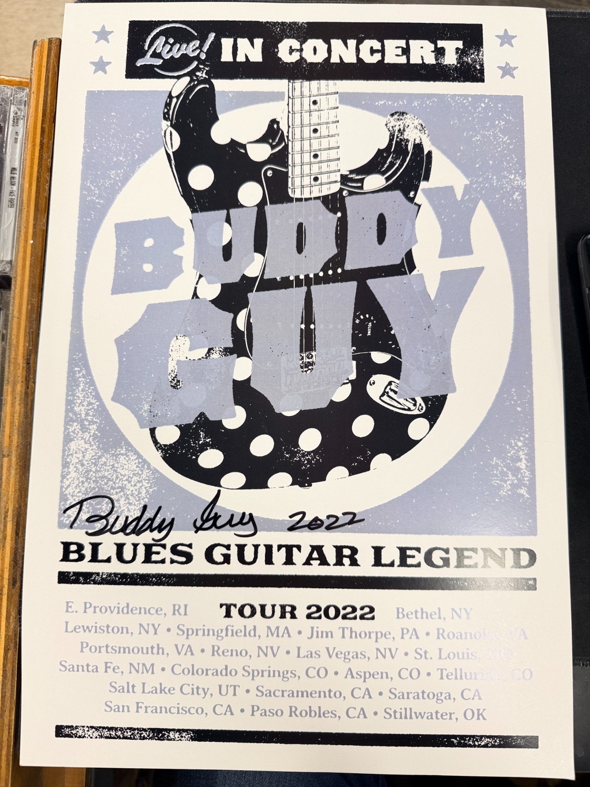 Buddy Guy SIGNED Autograph 12X18 Tour Poster PRINT Live In Concert Tour 2022