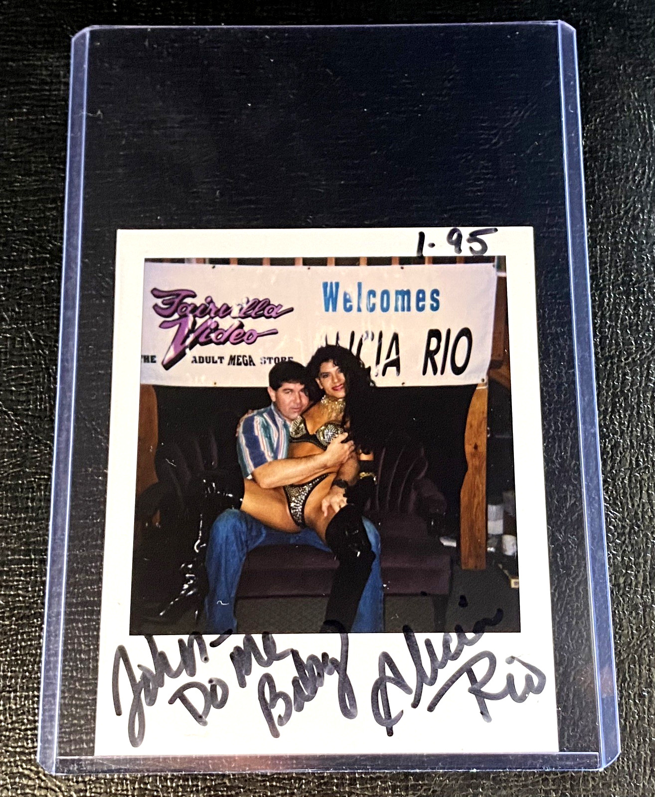 Alicia Rio Signed Polaroid Original Photo 1995 Auto Sexy Pretty Adult Star 90s