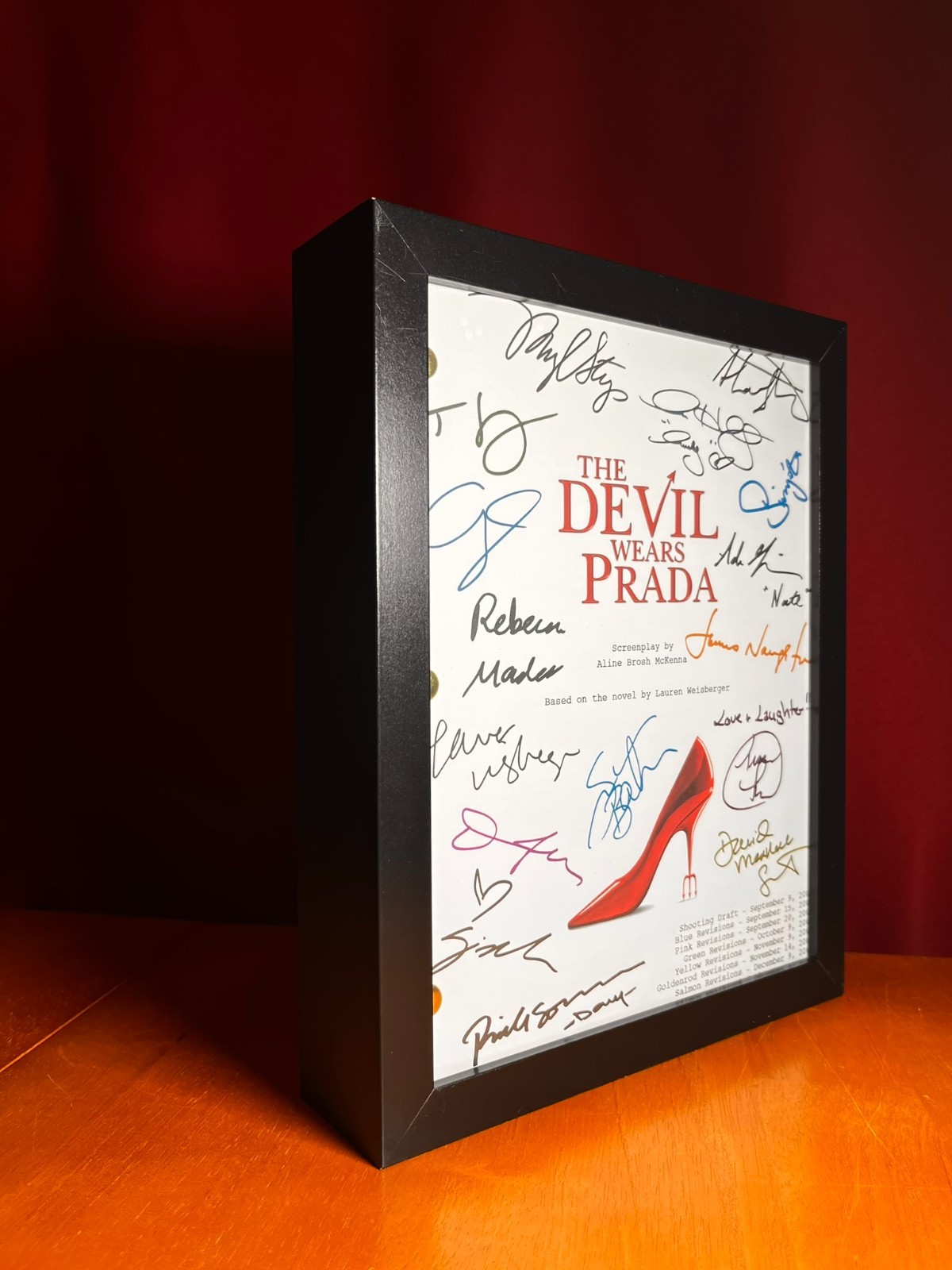 The Devil Wears Prada Script Signed- Autograph Reprints- Meryl Streep