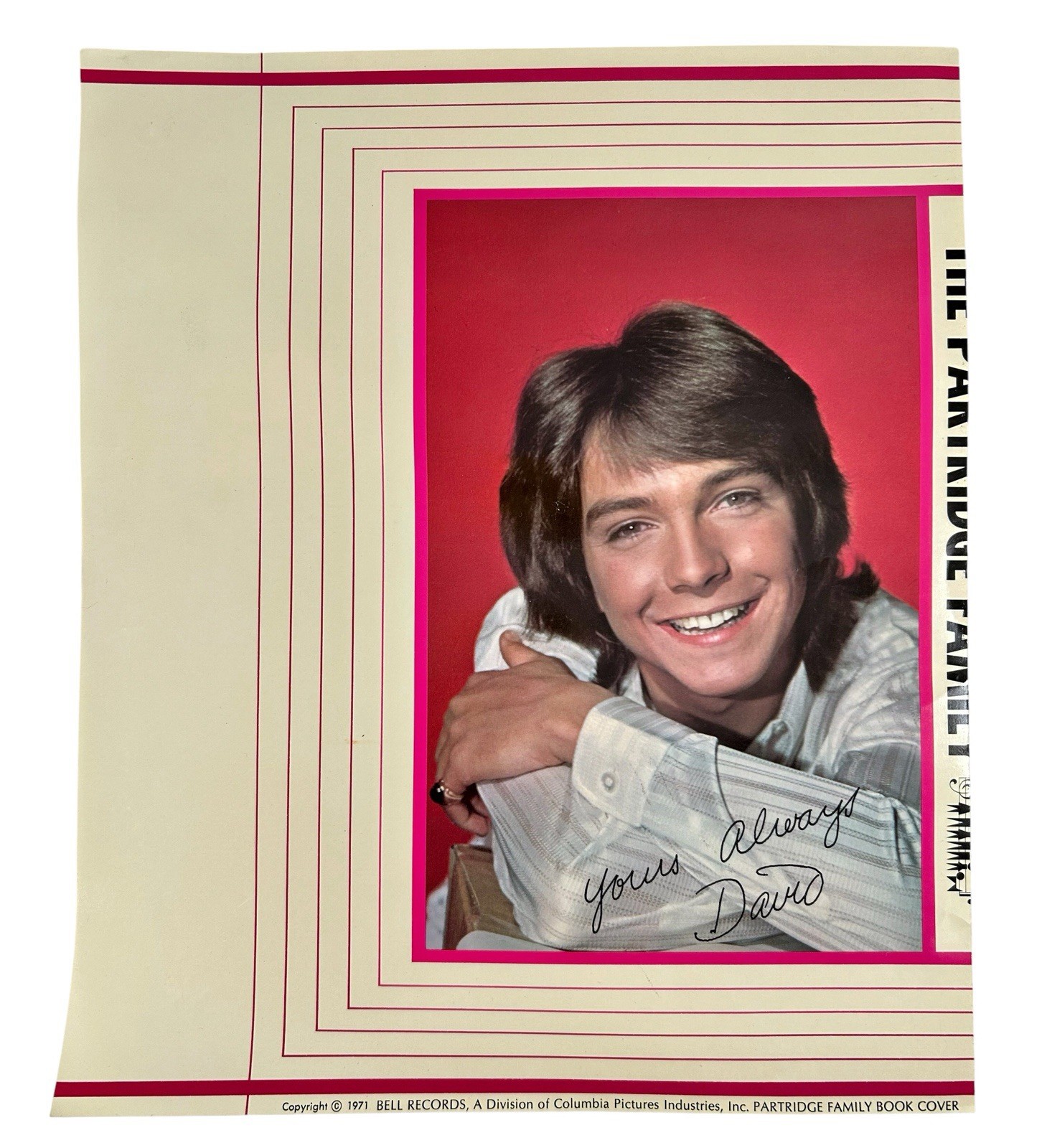 Vintage 1971 Partridge Family Book Cover (Album Insert Only) David Cassidy