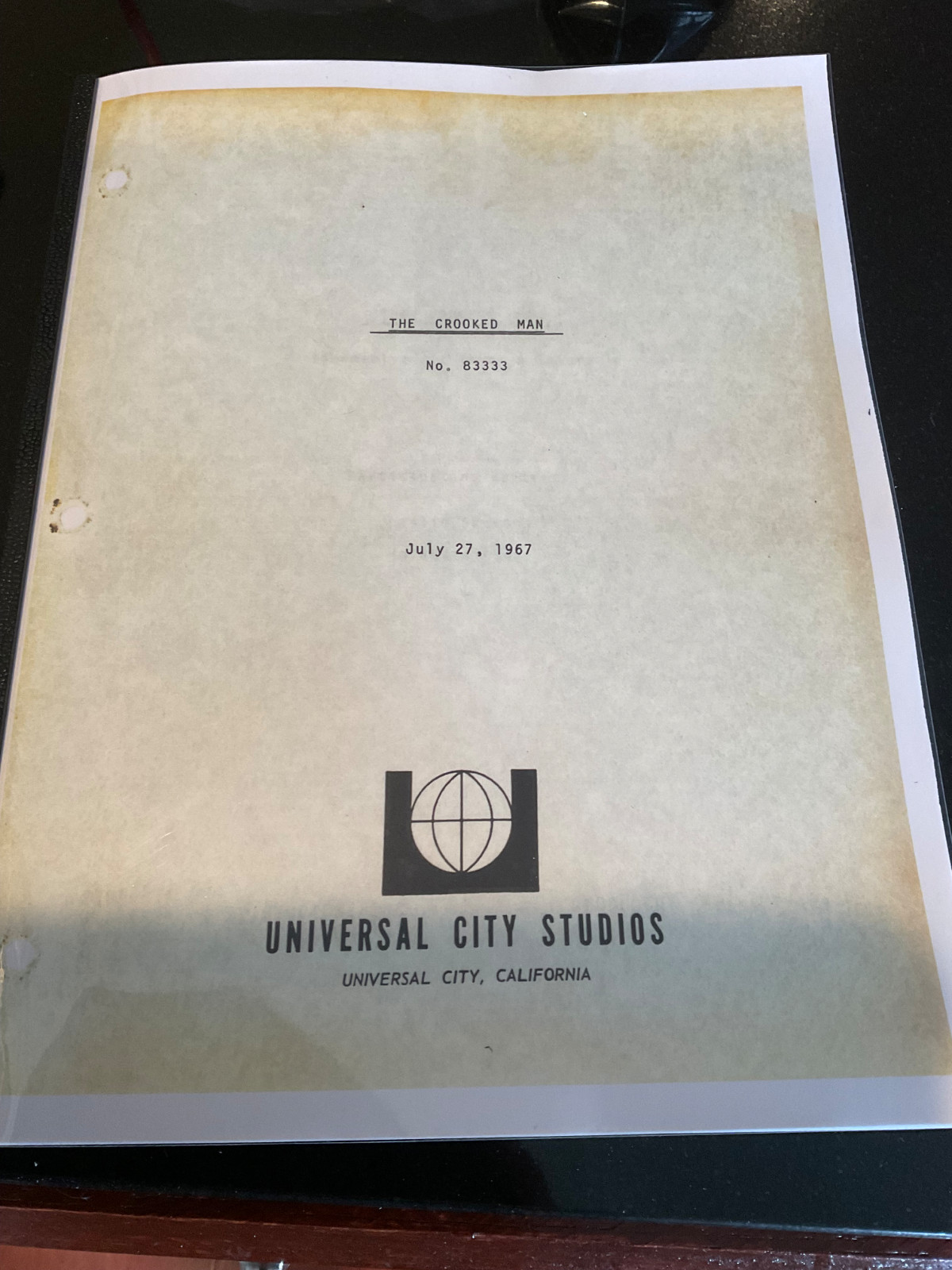 Classic script *Pilot* IT TAKES A THIEF 1967 ROBERT WAGNER