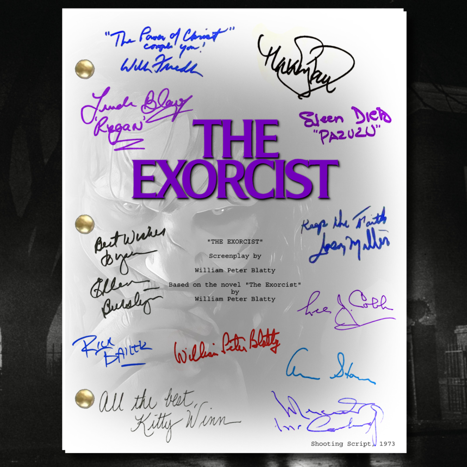 The Exorcist: Autograph Signed Script Reprints- 137 Pages 12 Reprint Autographs