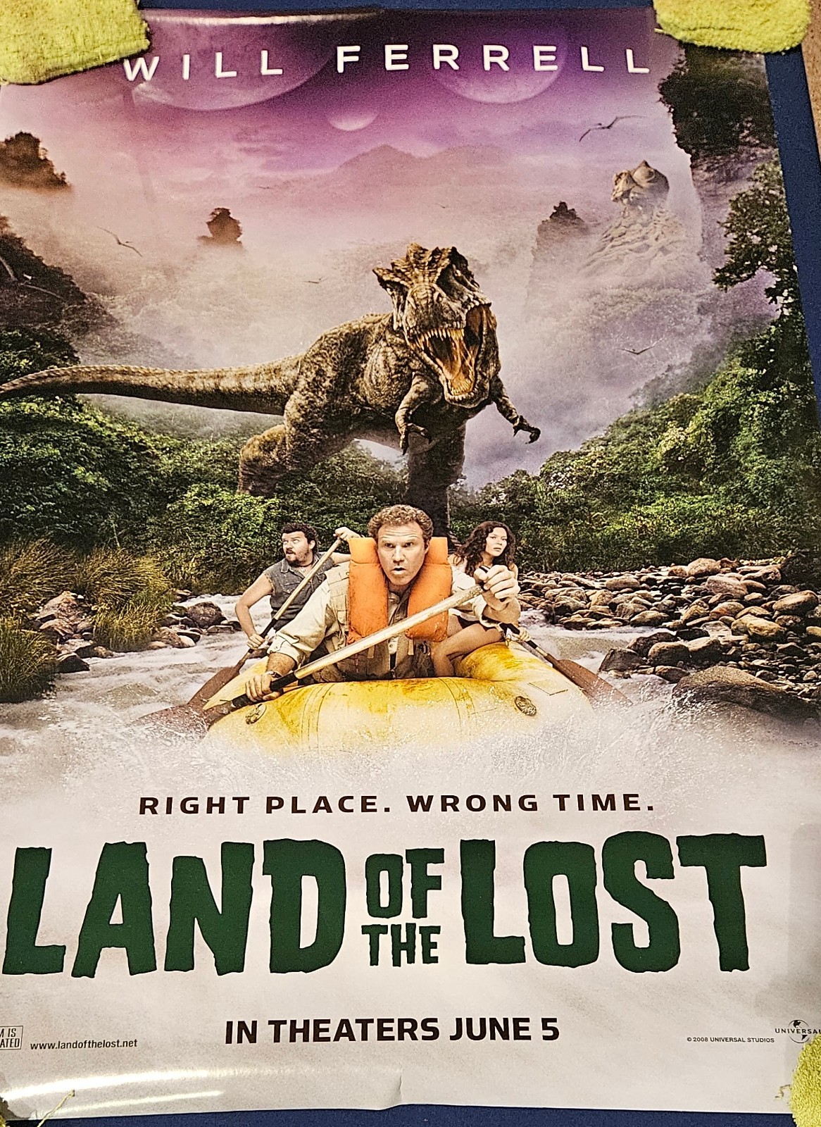 LAND OF THE LOST MOVIE POSTER, 2 Sided Movie Theater, 27×40 WILL FERRELL